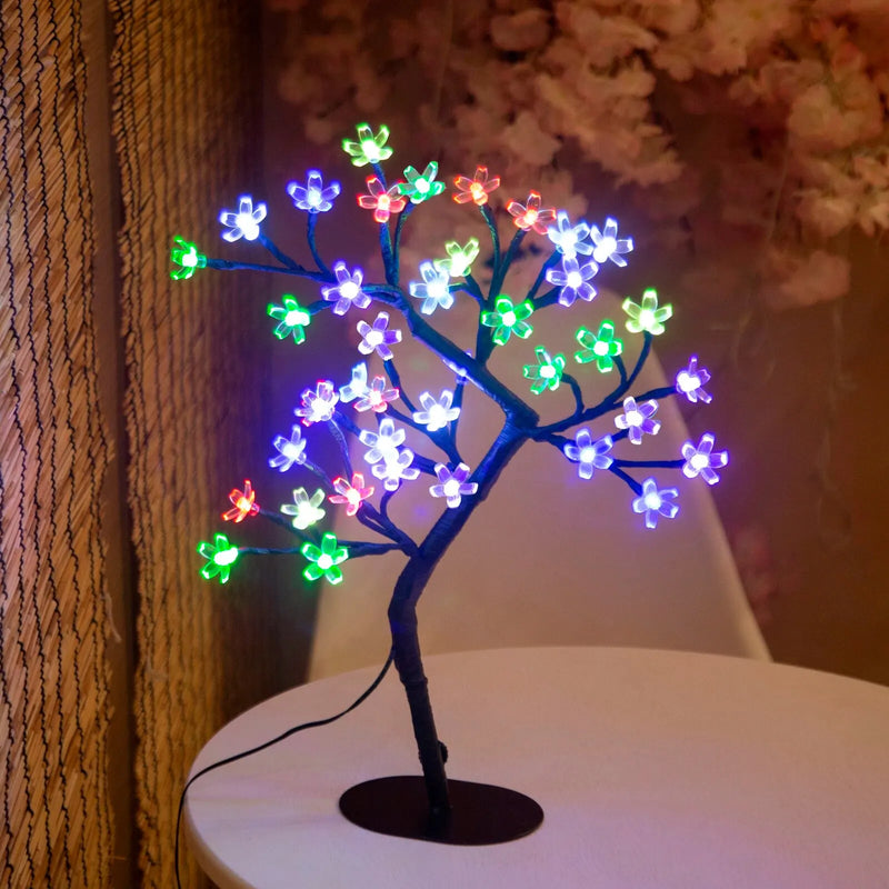Luminária de Árvore de Cerejeira - Decoração Aconchegante e Moderna para sua Casa!